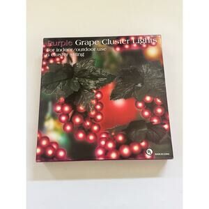 Set of PURPLE CLUSTER LIGHTS 6 Clusters On String Indoor/Outdoor NEW